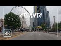 Driving Downtown Atlanta 4K "Hotlanta, Mercedes-Benz Stadium, The World headquarters of CNN" Georgia