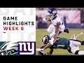 Eagles vs. Giants Week 6 Highlights | NFL 2018
