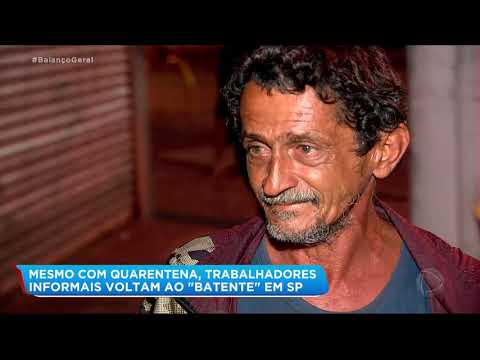 Mesmo com quarentena, trabalhadores informais voltam a trabalhar em SP