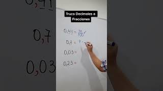 DECIMALES A FRACCIONES