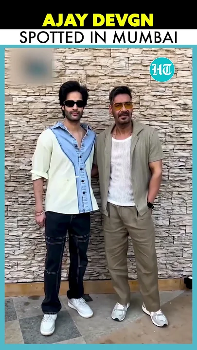 #AjayDevgn stuns in style while promoting '#Azaad' in Mumbai | #mumbai #azaadmovie #htnews #shorts