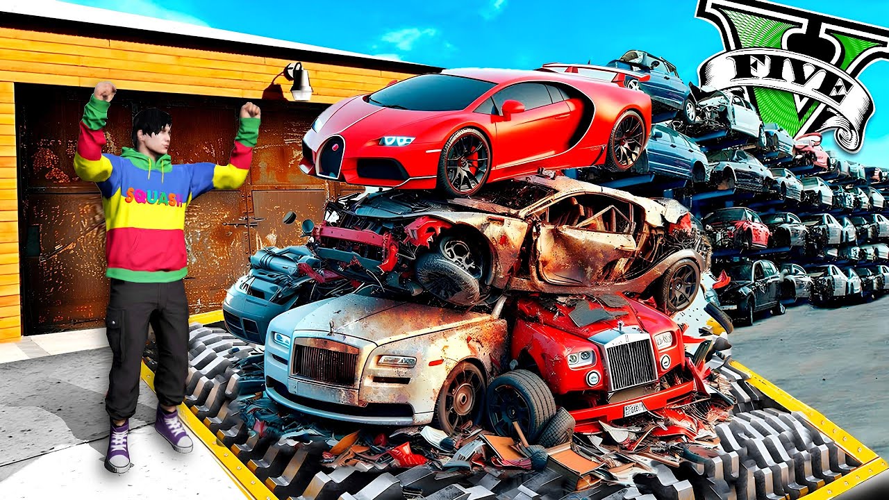 ကျနော် ကားသင်္ချိုင်းလေးတစ်ခုကို ဖွင့်လှစ်ခဲ့တယ် | I opened a Salvage Yard in GTA V | SMART On Live