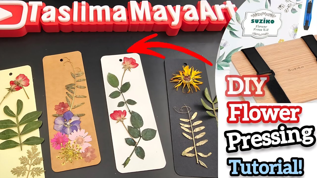 How to Press Flowers with Suziko Kit + Make Beautiful Bookmarks