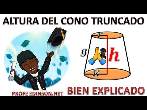 Video: Cómo Encontrar La Altura De Un Cono Truncado