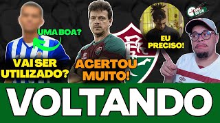 🚨FERNANDO DINZ ACERTOU DEMAIS NA ESCALAÇÃO DO FLUMINENSE, JOGANDOR VOLTANDO PARA O FLU E MAIS