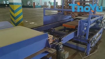 Wood pallet production line works perfectly