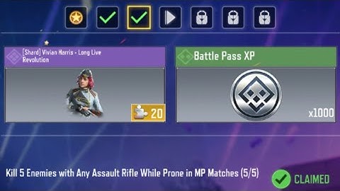 Call Of Duty Mobile Kill 5 Enemies with Any Assault Rifle While Prone Task Complete