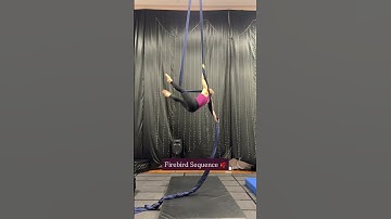 Fire Bird Pose on Aerial Silks, With Dynamic Entrance. Intermediate Silks Sequence.