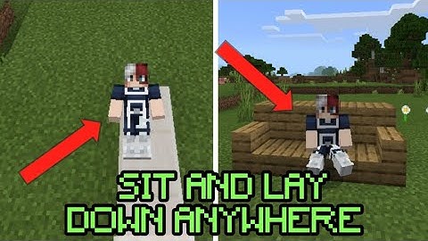 You Can sit anywhere and lay down in Minecraft - Simple Sitting Addon