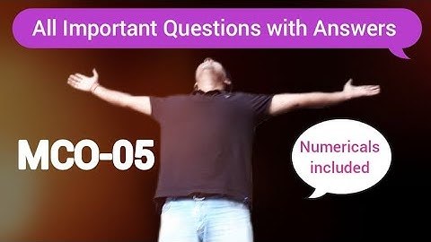 #MCO-05 #Important Questions with Answers