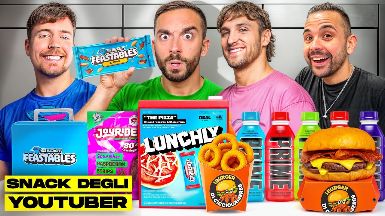 Provo i CIBI degli YOUTUBERS PIÙ FAMOSI al MONDO!