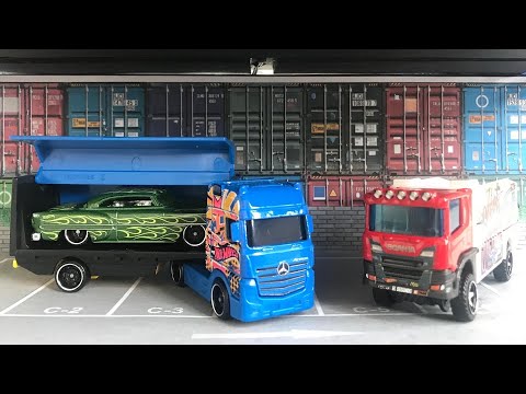 Mercedes-Benz Actros ve Scania karşılaştırması Hot Wheels kutu açılımı (Track Stars)