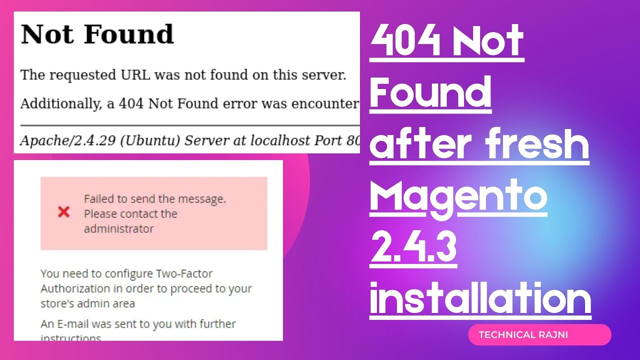 Magento 404 Error Page Not Found