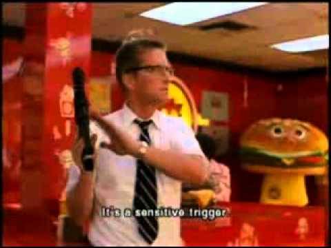 Falling down fast food restaurant scene