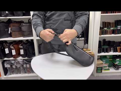 Чорна шкіряна сумка на пояс Newery N40298KA video