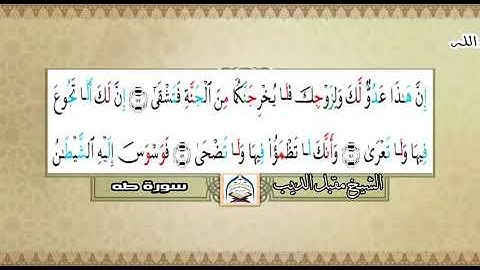 تلاوة عطرة من سورة طه /  الشيخ مقبل الديب رحمه الله تعالى