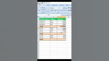 Autosum formula in Ms Excel #Autosum #autosum #autosumformula #nbci #shortsvideo