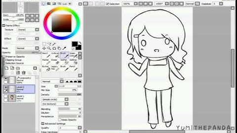 SAI Paint Tool: Lineart Without a Tablet (Re-do)