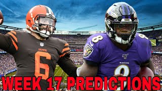 NFL WEEK 17 PREDICTIONS!