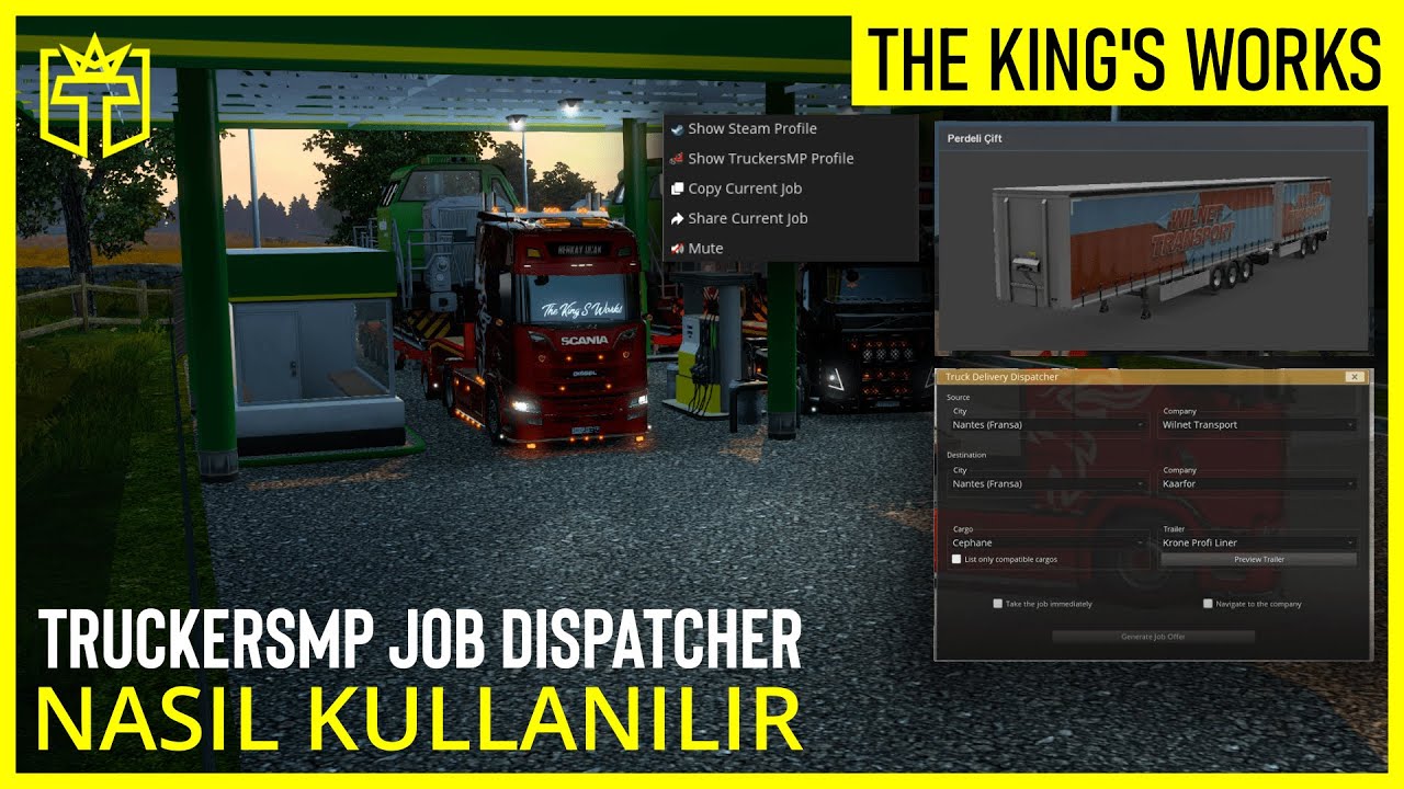 Tk Dispatch TruckersMP Job Dispatcher Nasıl Kullanılır | TK'SW | - YouTube