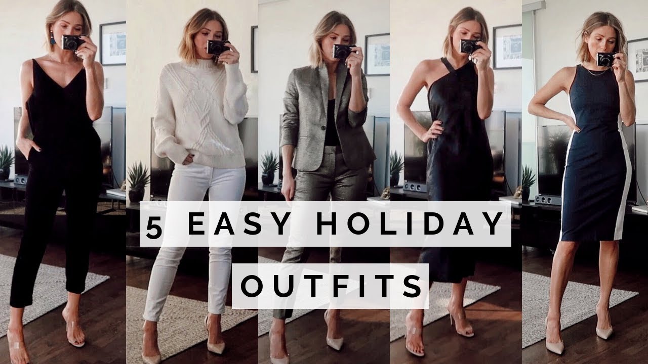 5 EASY HOLIDAY OUTFITS | CLOTHING HAUL TRY ON - YouTube