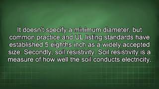 Grounding Electrode Conductor Size and NEC Requirements