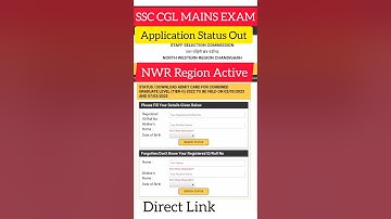 SSC CGL Mains Application Status | Ssc CGL Admit Card Download | SSC CGL NWR Region ⬇️ #shorts #ssc