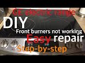 GE Electric Range - burners not working repair - DIY step-by-step Switch assembly replacement