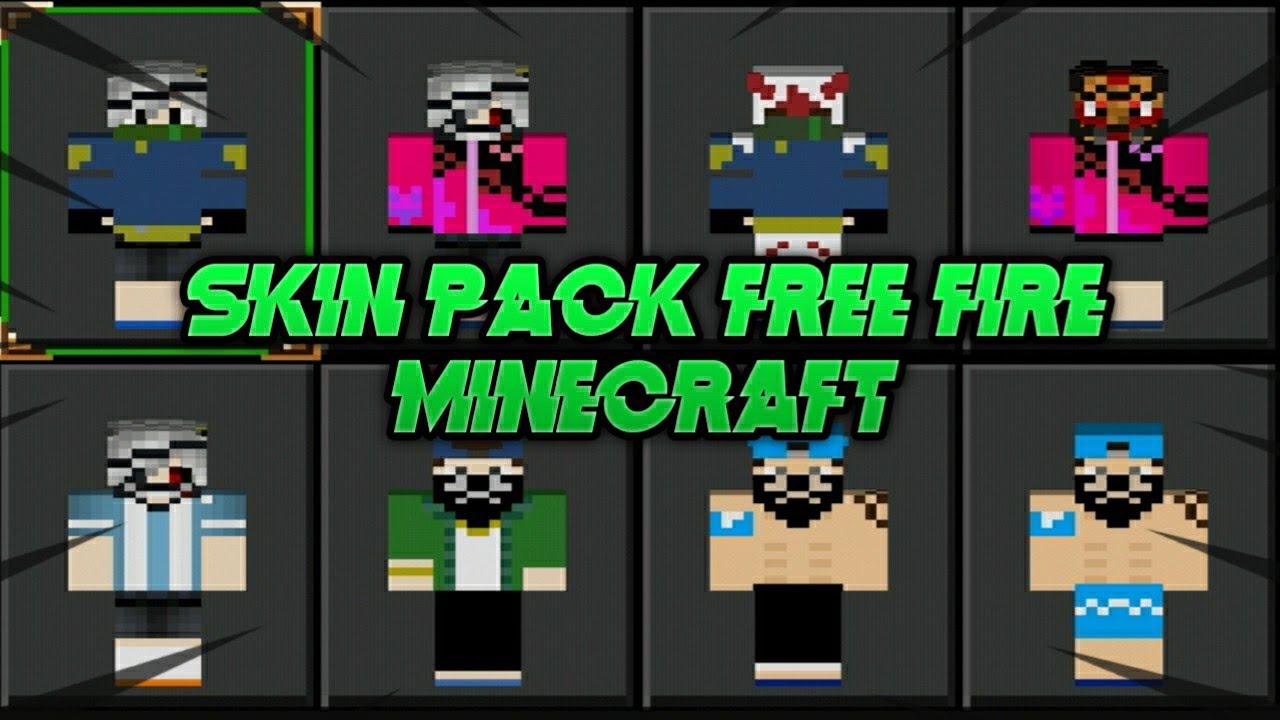 Skin pack free fire|minecraft - YouTube