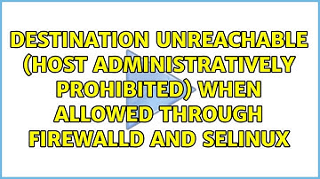 Destination unreachable (Host administratively prohibited) when allowed through FirewallD and...