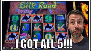 I GOT ALL OF THEM! SUPER RARE 5 TRIGGER HIT on DRAGON LINK Silk Road Slot Machine!