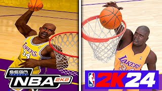Dunking With Shaq In Every NBA 2K
