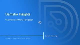 Damstra Insights Overview and Menu Navigation