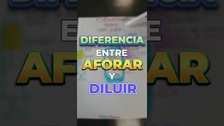 Conoce las diferencias entre aforar y diluir 🤓 #aforar #diluir #tips #enfermería #enfermera