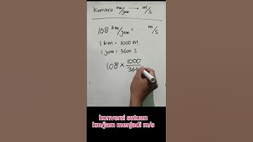 konversi satuan km/jam menjadi m/s