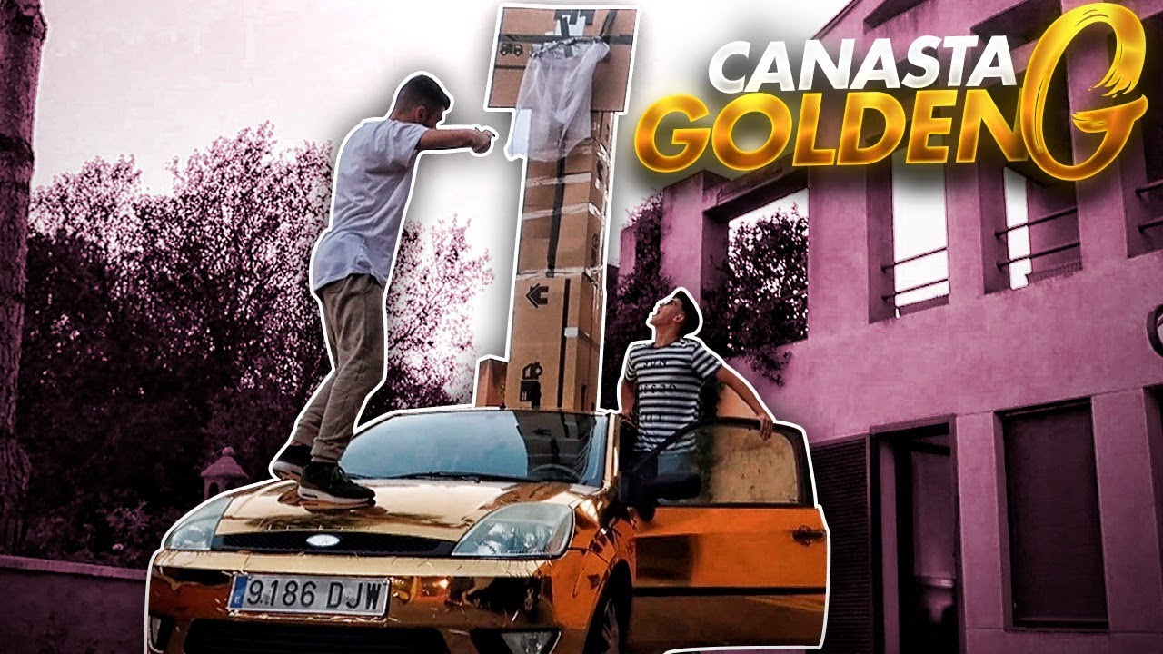 CANASTA GIGANTE ENCIMA DEL GOLDEN G! BALONCESTO ENCIMA DEL COCHE [Salva]