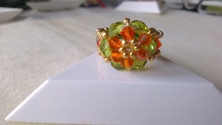 TANGERINE AND OLIVINE RING