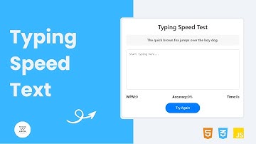 Typing Speed Test Website using HTML CSS & JavaScript | Beginner JavaScript Project