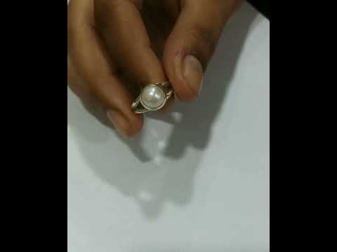 Pearl Ring in Sterling Silver, Freshwater White Pearl Ring, Birthstone Ring,  Promise Wedding Anniversary Birthday Girlfriend Handmade Gift - Etsy