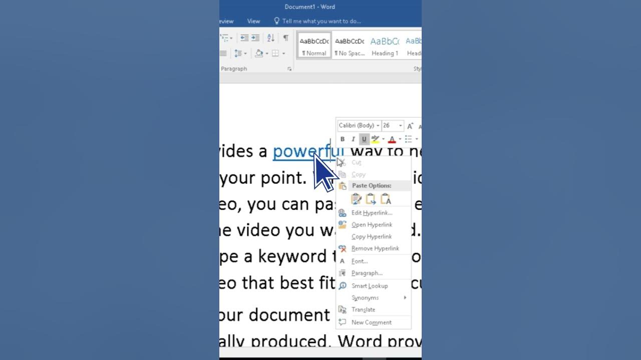 Hyperlink (Ctrl+K) in word how to delete hyperlink YouTube