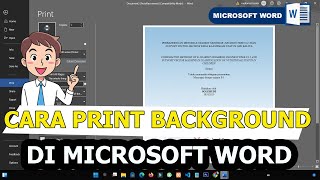Cara print background warna dan gambar di word