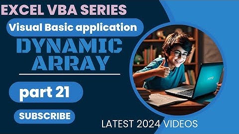 Mastering VBA Part 21 | Dynamic Array | In VBA | In hindi