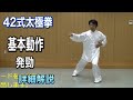 ４２式太極拳　基本動作　発勁　詳細解説（日本語字幕付き）