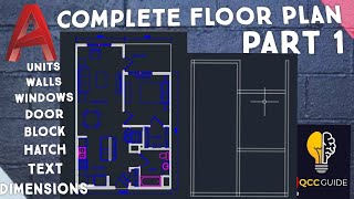 COMPLETE FLOOR PLAN IN AUTOCAD | Architecture Tutorials | English | Part 1 of 3