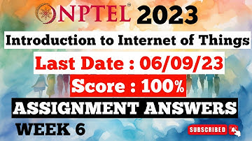 Introduction to Internet of Things Week 6 Quiz Assignment Answers | NPTEL