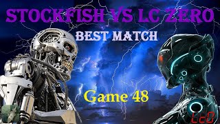 LC Zero vs Stockfish  |  Best Chess Engine Match  |  Game 48