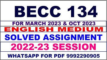 becc 134 solved assignment 2022-23 in english | becc 134 solved assignment 2022-23 | becc 134 2023