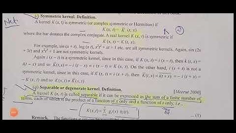 SPECIAL KINDS OF KERNELS| SEPARABLE KERNEL|SYMMETRIC KERNEL BSC MSC CSIR-NET MATHEMATICS CUCET PG UG