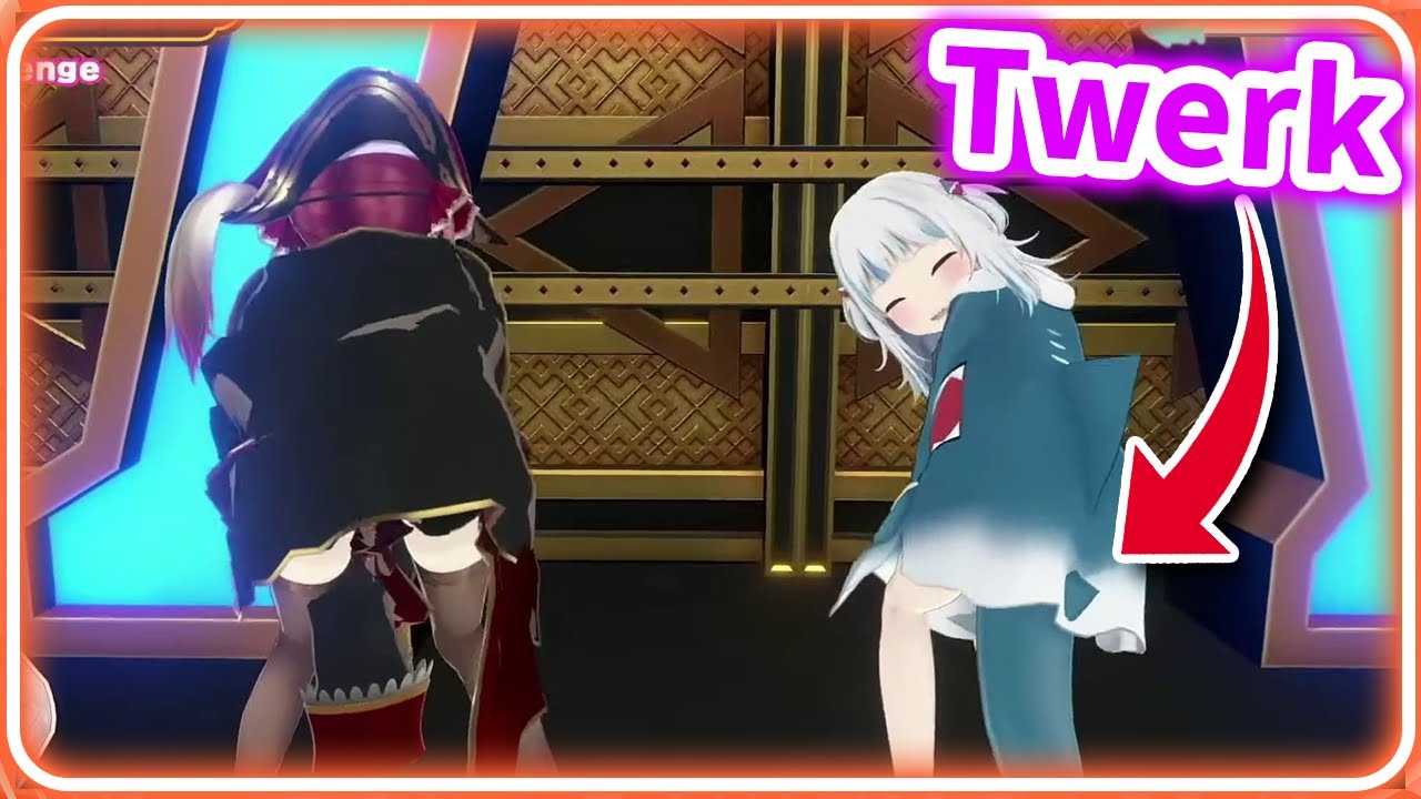 Gura and Marine Share The Same Braincell and TWERK Together on Stream 【HololiveEN】