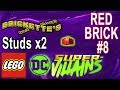 Studs x2 RED BRICK in LEGO DC Super-Villains Level 8 (Part 8): “Fight At The Museum”